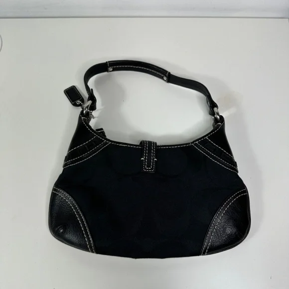 Authentic Coach Mini Hobo Black Buckle Shoulder Bag Y2K Vintage Rare - Picture 9 of 15